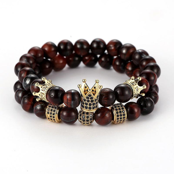 Armband Set " Rot Tigerauge"