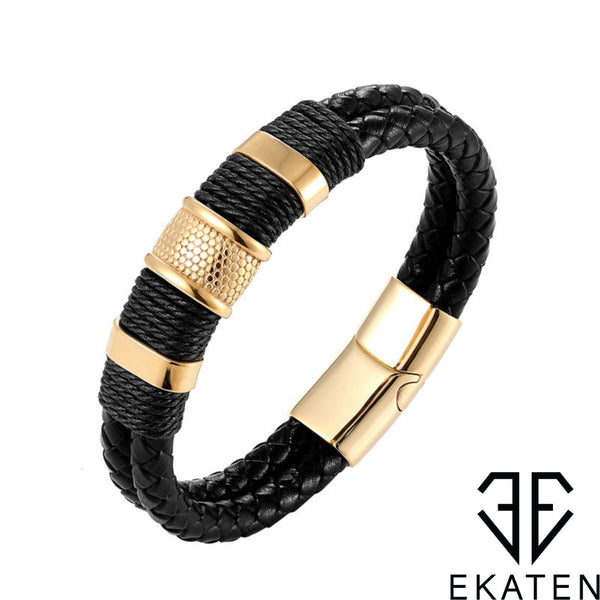 lederarmband select gold