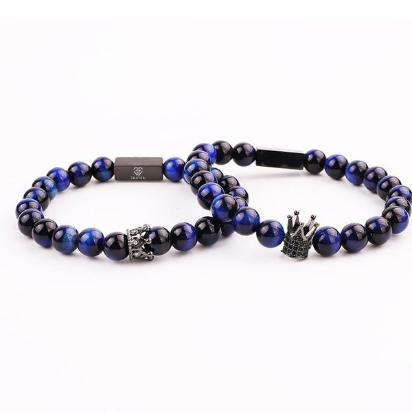 Armband Set "Blue Crowns"