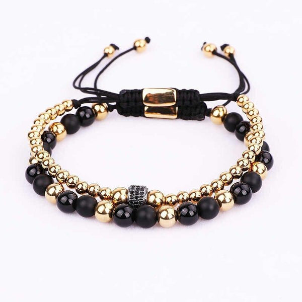 Armband Set "Schwarze Perlen"